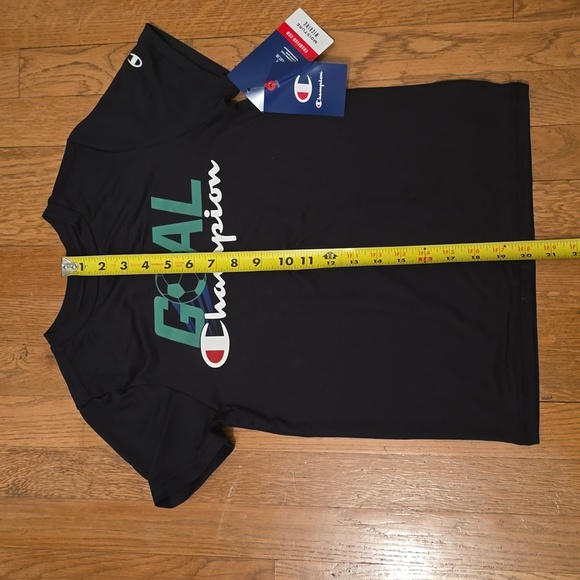 CHAMPION BRAND SIGNATURE BOYS BLACK SHORT SLEEVE SOCCER TEE-SHIRT SIZE SMALL - Picture 9 of 12